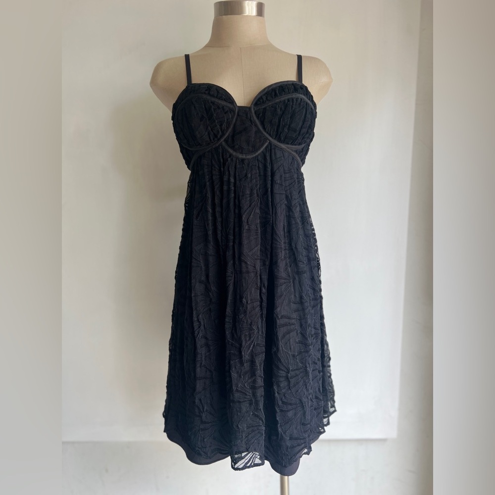 Stella & Jamie bustier top lace mini dress